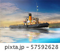 Old tugboat in the harbor 57592628