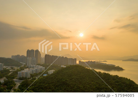 sun set of Ma On Shan at afternoon 57594005