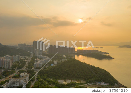 sun set of Ma On Shan at afternoon 57594010