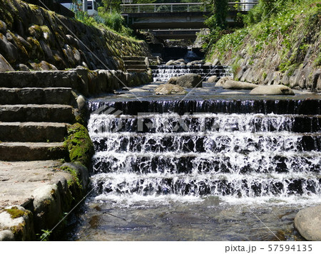 越後湯沢　滝沢公園　川沿いの遊歩道 57594135