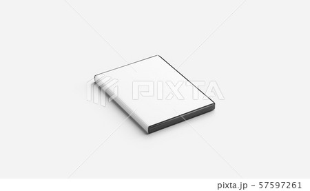 Blank white closed dvd disk case mock up, isolated Blank white closed dvd disk case mock up, isolated 57597261