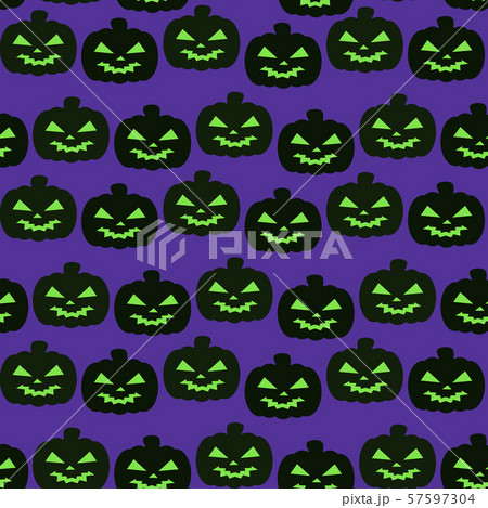 ハロウィンのシームレスパターン　横ライン 57597304