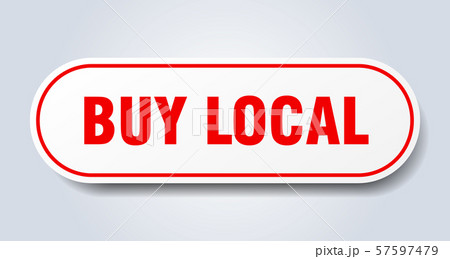 buy local sign. buy local rounded red sticker. buy buy local sign. buy local rounded red sticker. buy 57597479