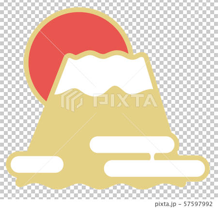 赤と金の富士山 赤と金の富士山 57597992