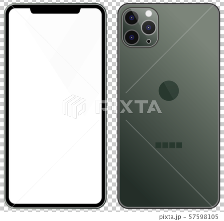 ３眼カメラ 最新型スマートフォン（表面・裏面） 57598105