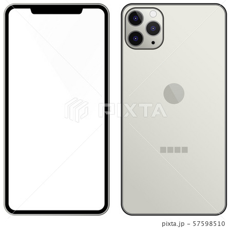 ３眼カメラ 最新型スマートフォン（表面・裏面） 57598510