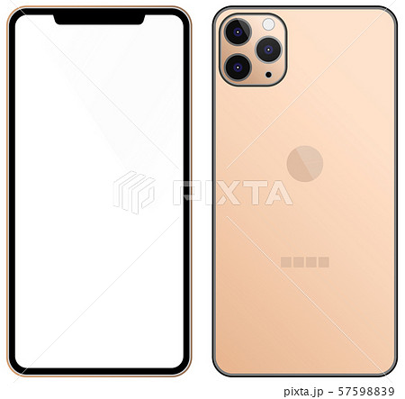 ３眼カメラ 最新型スマートフォン（表面・裏面） 57598839