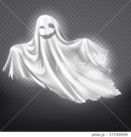 white ghost, phantom. Halloween spooky spirit 57599096