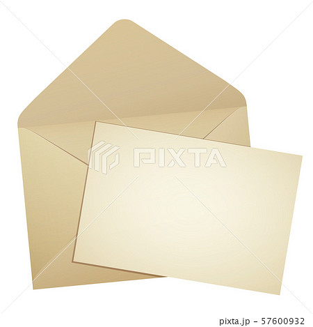 開いた古い封筒と重ねた手紙イラストのイラスト素材 57600932 Pixta