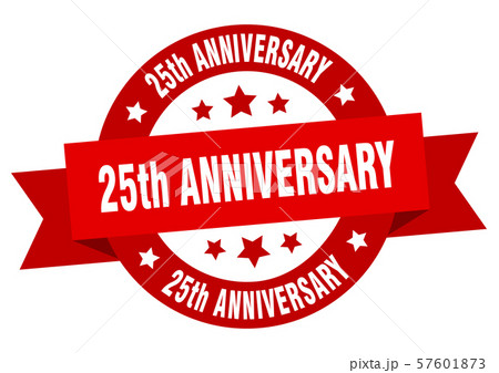 25th anniversary ribbon. 25th anniversary round 57601873
