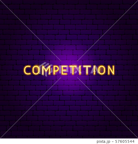 Competition Neon Text Competition Neon Text 57605544