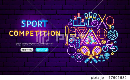 Sport Competition Neon Banner Design 57605682
