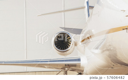 modern and comfortable business jet plane in the afternoon at the airport modern and comfortable business jet plane in the afternoon at the airport 57606482