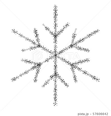 Grunge Isolated Snowflake 57606642