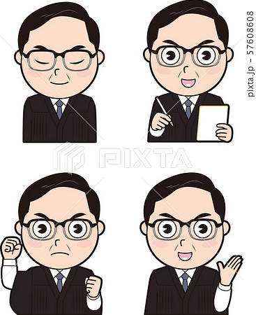 男性裁判官7のイラスト素材 男性裁判官7のイラスト素材