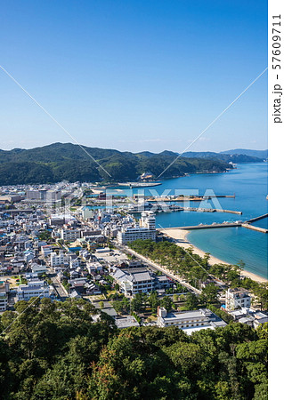 洲本港と洲本市街地 兵庫県洲本市 淡路島 の写真素材