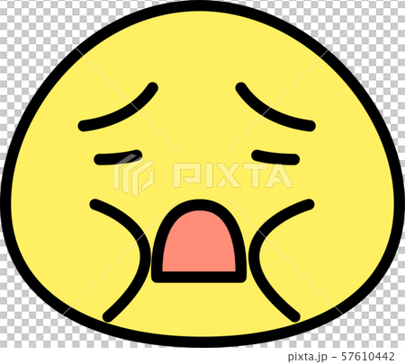肥胖面孔象表情情感表示簡單的例證 57610442