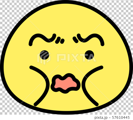 肥胖面孔象表情情感表示簡單的例證 57610445