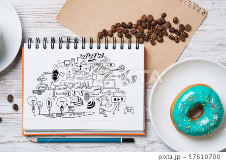 Coffee break with snack Coffee break with snack 57610700