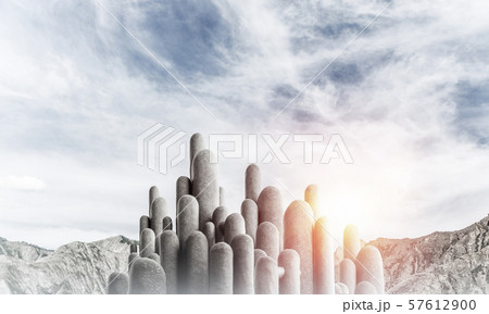 Multiple stone columns with breathtaking landscape Multiple stone columns with breathtaking landscape 57612900