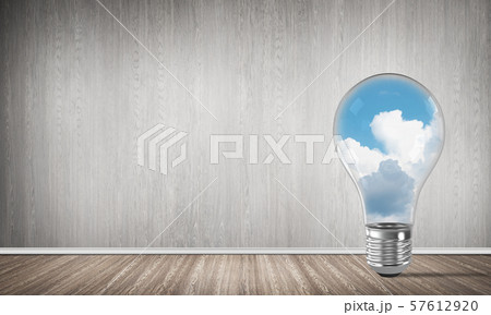 Eco innovations concept by means of lightbulb. 57612920