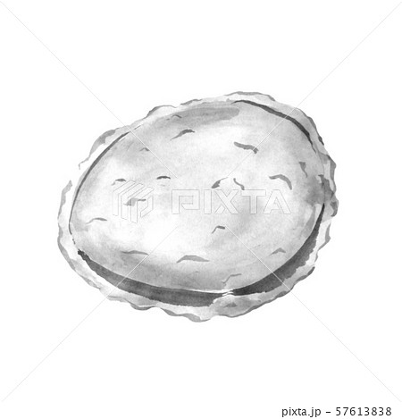 いもの天ぷら（墨の手描きイラスト） 57613838