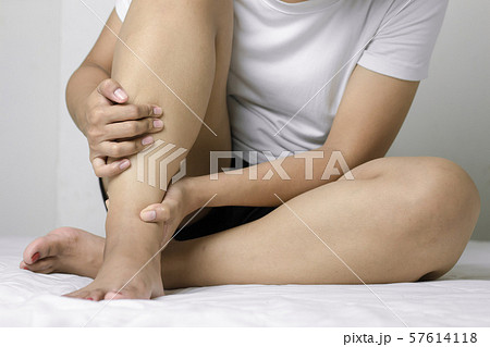Concept pain in the ankle. Concept pain in the ankle. 57614118