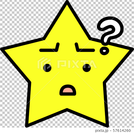 星 顔アイコン 表情 感情表現シンプル イラストのイラスト素材