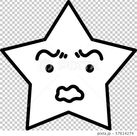 Star face icon facial expression emotion expression simple illustration 57614274