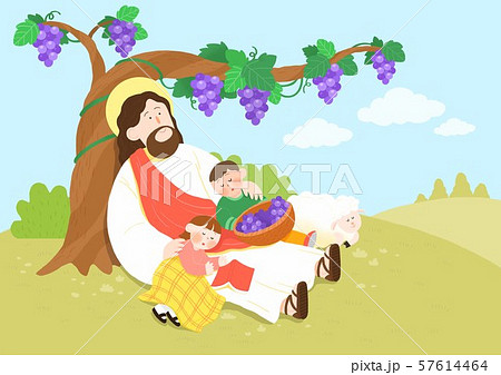 Concept of summer bible school or camp vector illustration 004 Concept of summer bible school or camp vector illustration 004 57614464