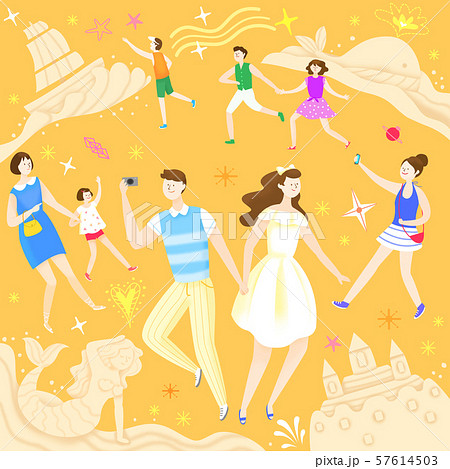 Concept of summer outdoor activities, summer festivals vector illustration 003 Concept of summer outdoor activities, summer festivals vector illustration 003 57614503