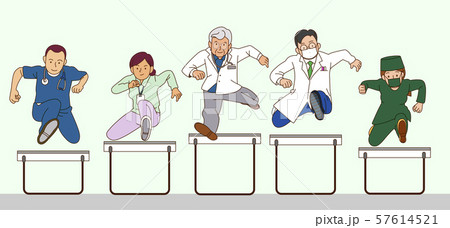 Concept of successful business jumping together illustration 010 Concept of successful business jumping together illustration 010 57614521