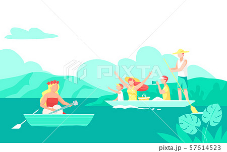 Summer vacation concept flat design illustration 016 57614523