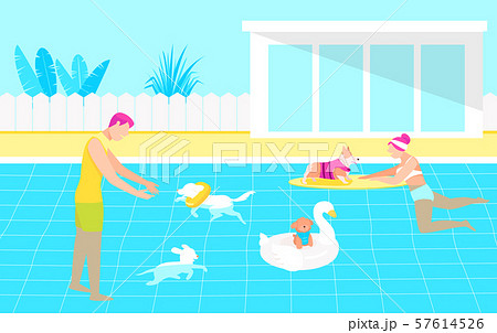 Summer vacation concept flat design illustration 007 Summer vacation concept flat design illustration 007 57614526
