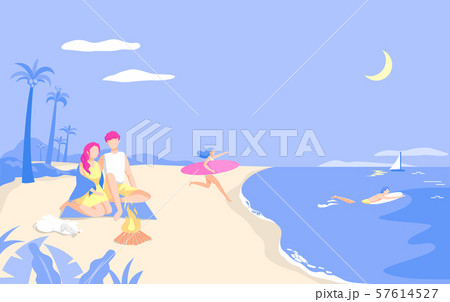 Summer vacation concept flat design illustration 010 57614527