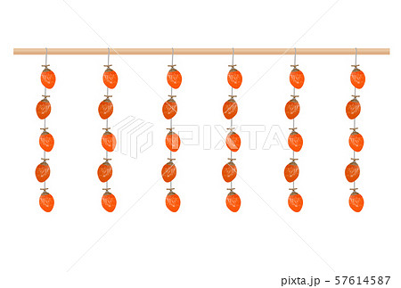 干し柿のイラスト素材