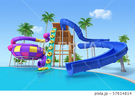 Aquapark 3d render graphic design 008 57614814