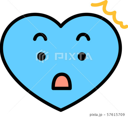 ハート型 恋愛 顔アイコン 表情 感情表現 シンプル イラストのイラスト素材