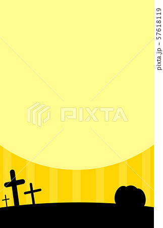 ハロウィン背景ストライプ2 縦 黄色 のイラスト素材