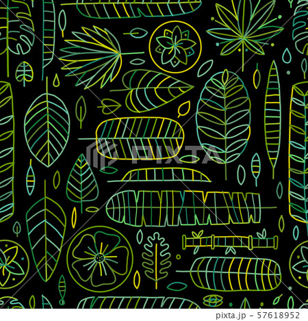 Tropical leaves background. Seamless pattern for your design 57618952