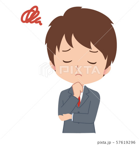 ビジネスマン　困る 57619296