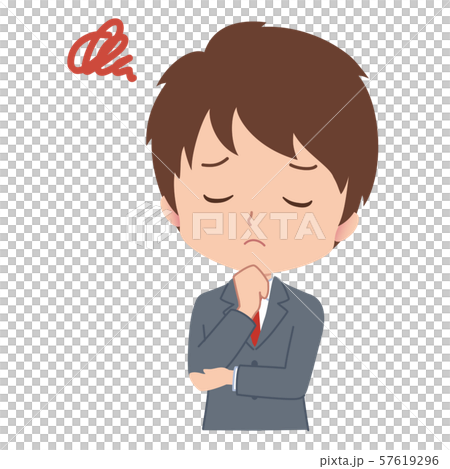 ビジネスマン　困る 57619296