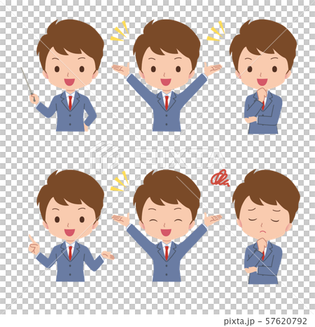 ビジネスマン ジェスチャー セットのイラスト素材