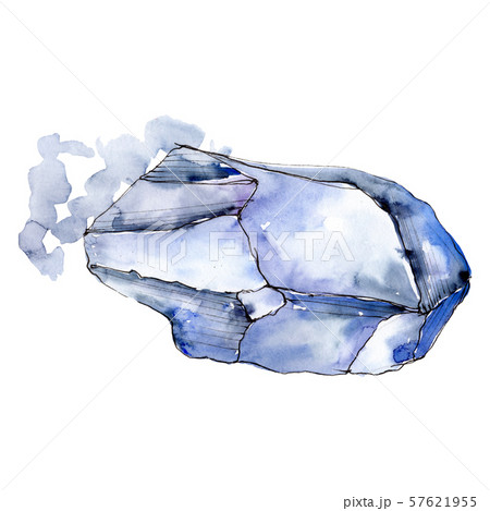 Colorful diamond rock jewelry minerals. Watercolor background set. Isolated crystal illustration Colorful diamond rock jewelry minerals. Watercolor background set. Isolated crystal illustration 57621955
