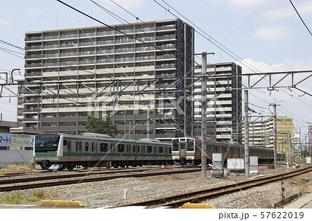 高崎にて留置中の埼京線E233系 57622019