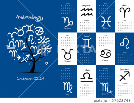 Art tree with zodiac signs for your design Art tree with zodiac signs for your design 57622743