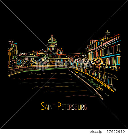 Saint Petersburg, Russia. Sketch for your design 57622950