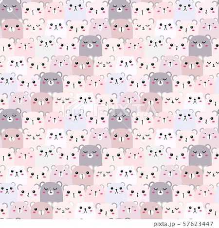 Cute bear seamless pattern background. Vector illustration. Cute bear seamless pattern background. Vector illustration. 57623447