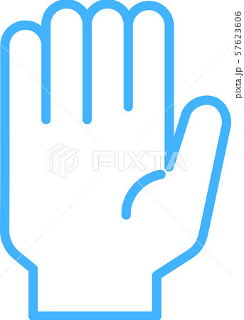 ハンドサイン 手話 ジェスチャー 手 指 アイコン マーク 丸い シンプル 57623606
