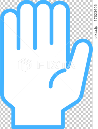 ハンドサイン 手話 ジェスチャー 手 指 アイコン マーク 丸い シンプル 57623606